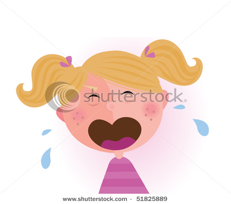 Cartoon Sad Girl Crying